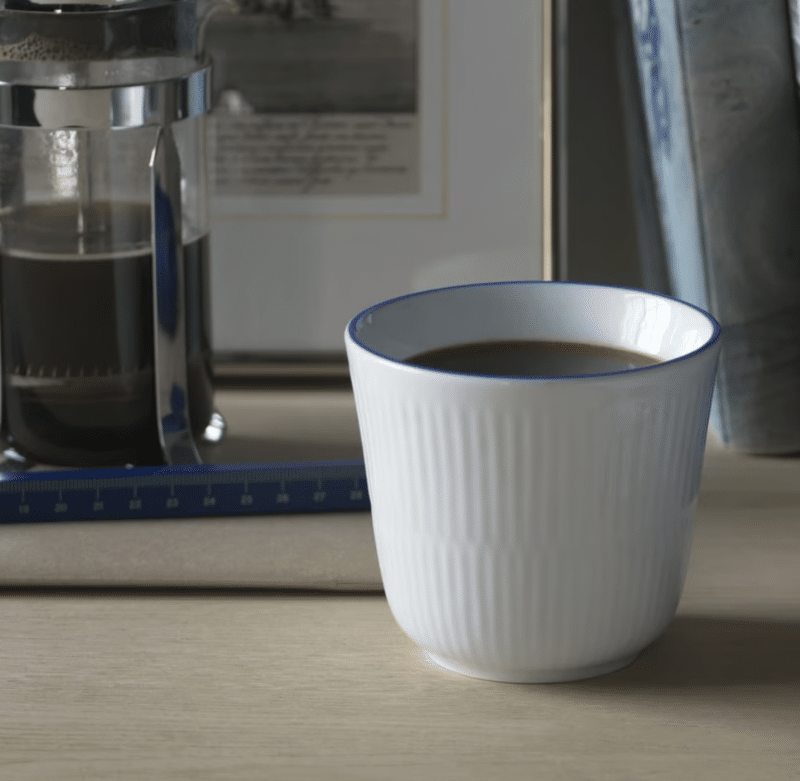 Royal Copenhagen Blueline mug - with coffee