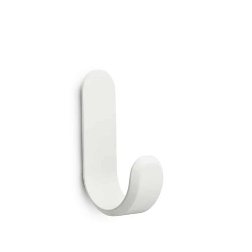 white curved hook
